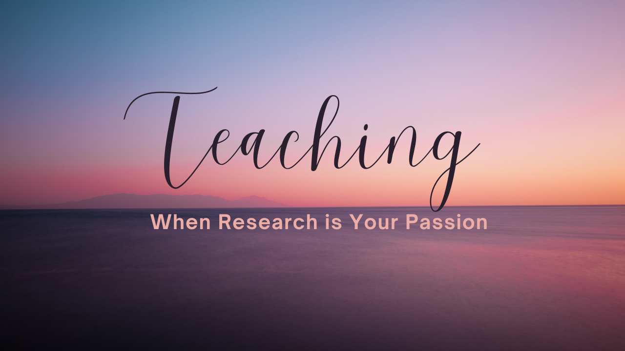 A sunset with the title "Teaching